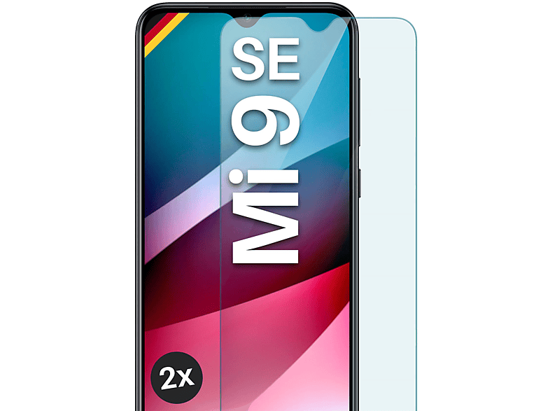 klar Mi - 2x Schutzfolie, SE) Panzerglas Xiaomi Schutzglas(für 9 MOEX
