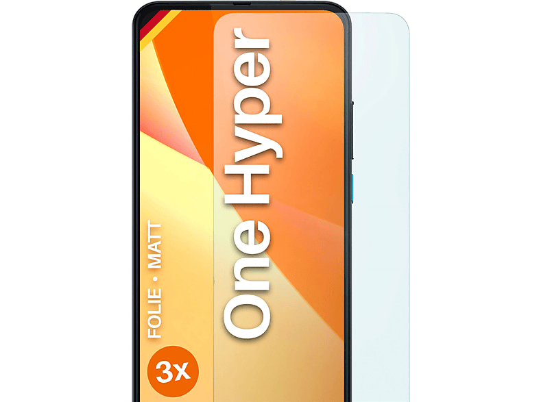 MOEX 3x Schutzfolie, matt Displayschutz(für Motorola One Hyper)