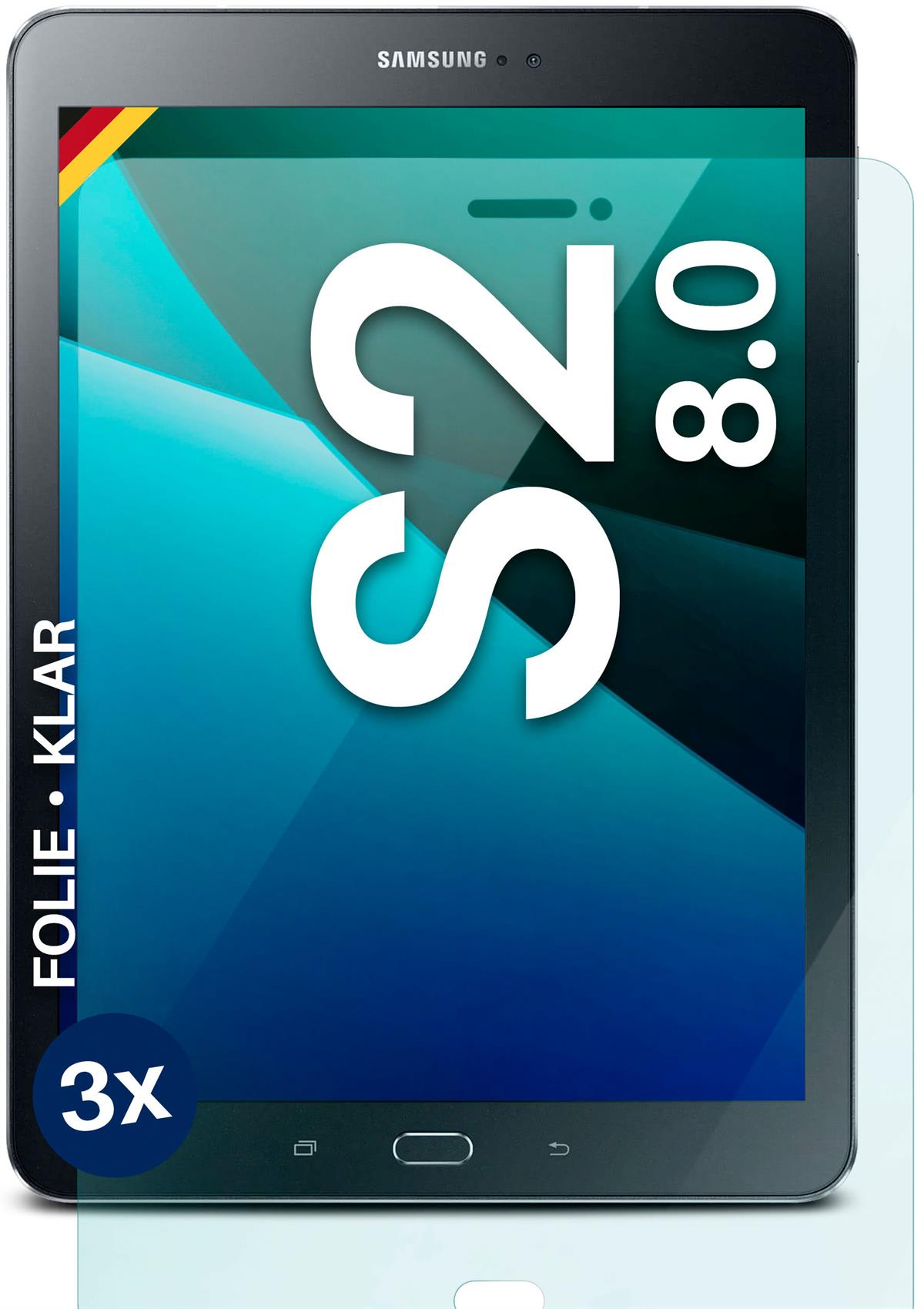 Tab Displayschutz(für klar Schutzfolie, 3x MOEX Galaxy Samsung S2 8.0)