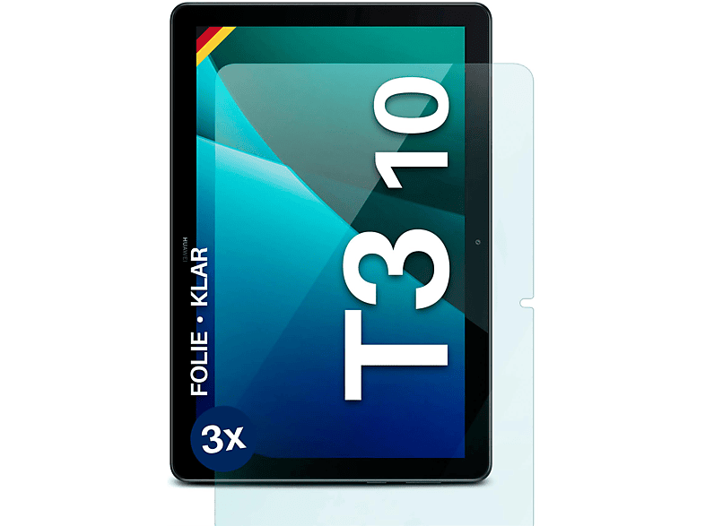 MOEX 3x Schutzfolie, klar Displayschutz(für Huawei MediaPad T3 10)