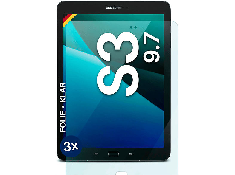Samsung S3) Schutzfolie, Tab Galaxy 3x Displayschutz(für klar MOEX