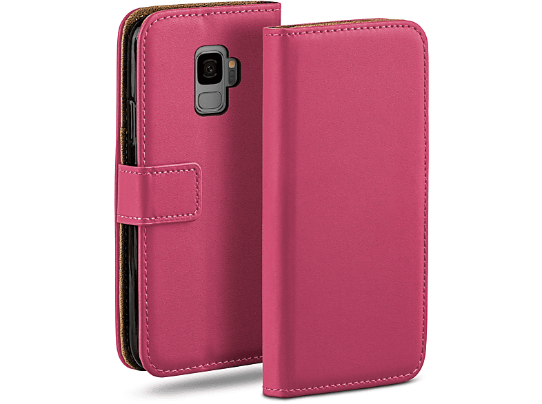 Samsung, Bookcover, S9, MOEX Berry-Fuchsia Galaxy Book Case,