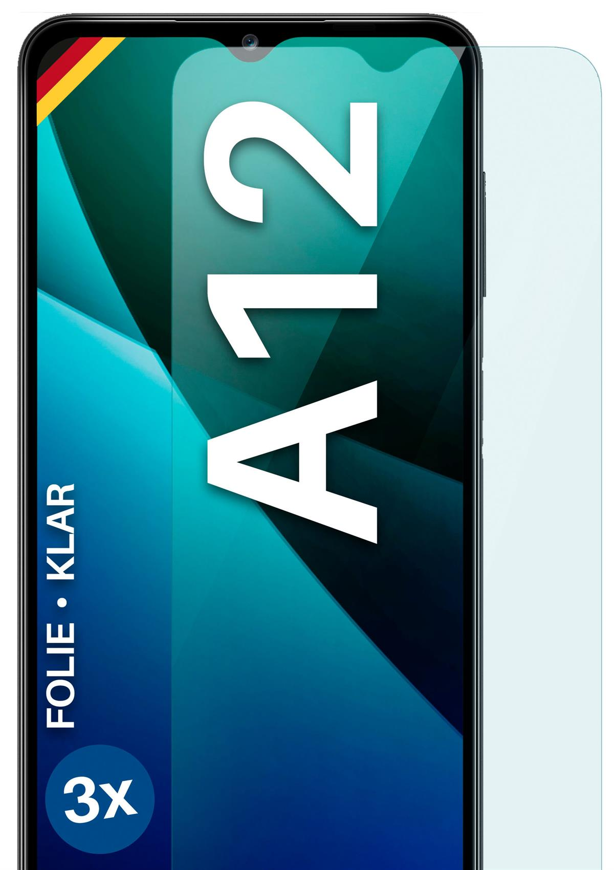 A12) MOEX 3x Displayschutz(für klar Galaxy Samsung Schutzfolie,