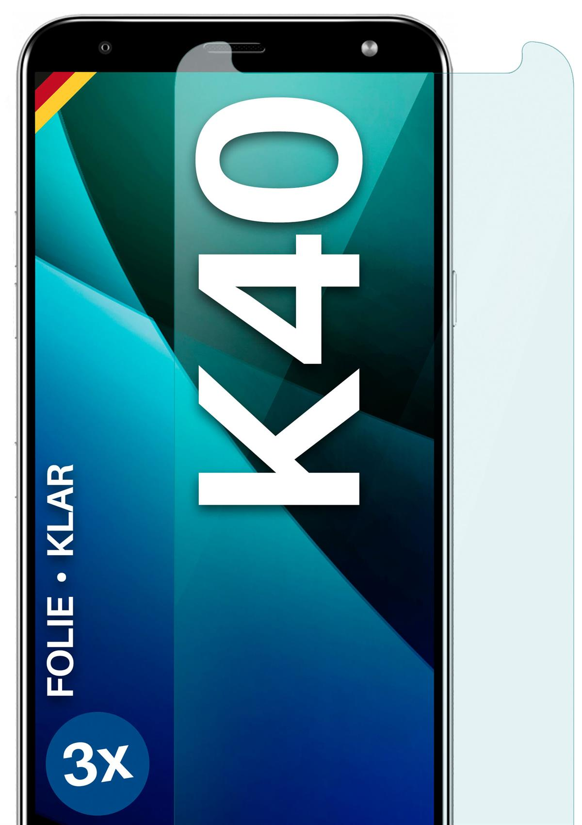 MOEX 3x Schutzfolie, klar LG Displayschutz(für K40)