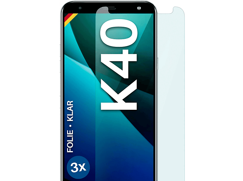 MOEX 3x Schutzfolie, klar LG Displayschutz(für K40)
