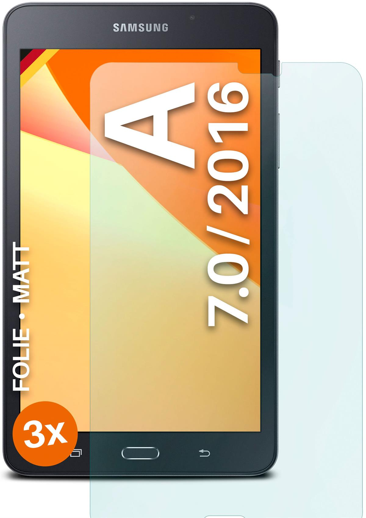 MOEX 3x Schutzfolie, matt Displayschutz(für Galaxy Tab Samsung 2016) A 7.0