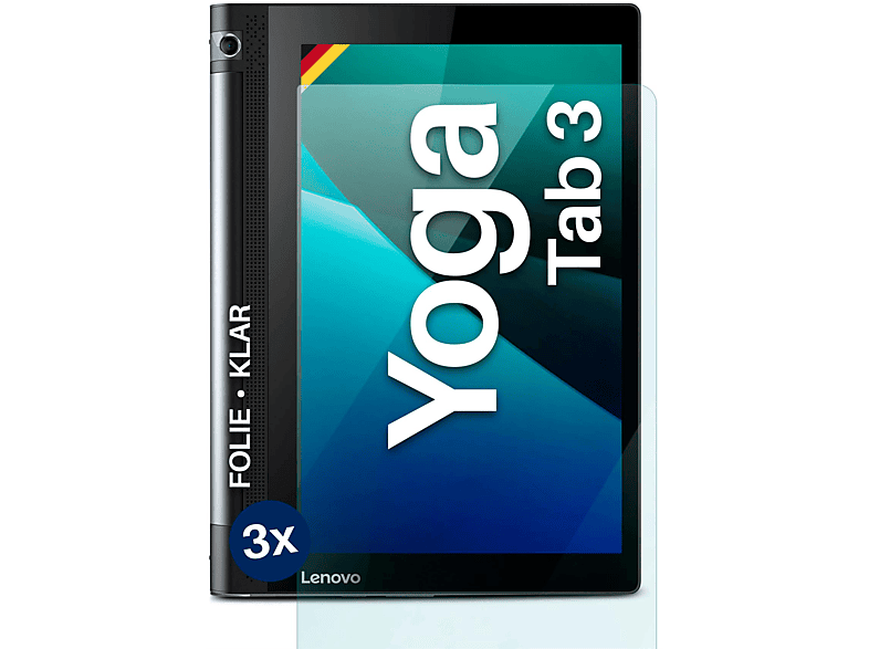 MOEX 3x Schutzfolie, klar Displayschutz(für 3 Yoga Tab 10) Lenovo