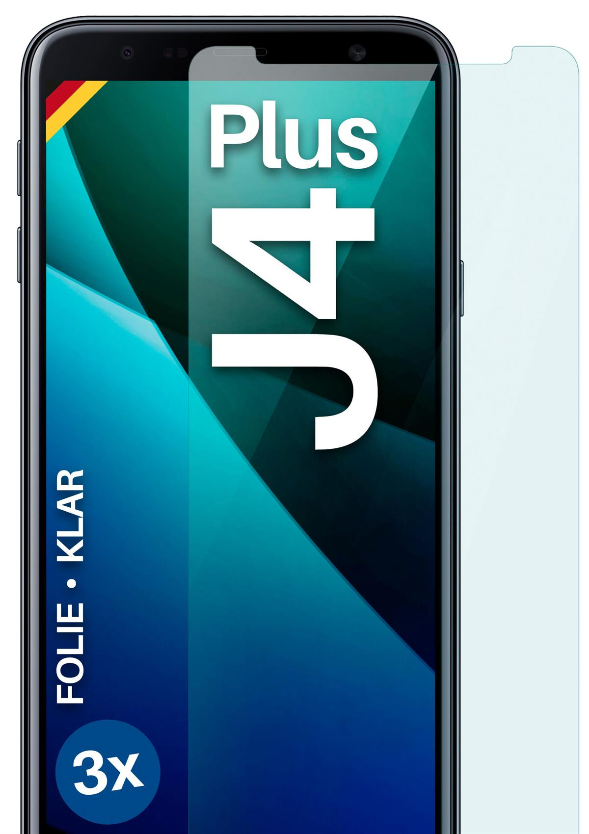 klar Schutzfolie, MOEX Samsung J4 Displayschutz(für Galaxy 3x Plus)