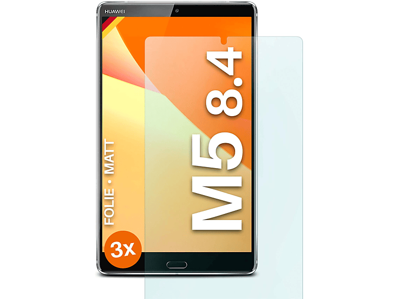 MOEX 3x Schutzfolie, matt Displayschutz(für Huawei MediaPad M5 (8.4))