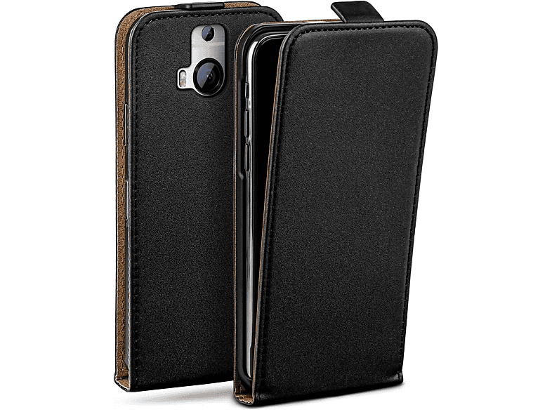 MOEX Flip Case, HTC, M9 Plus, Flip Deep-Black Cover, One