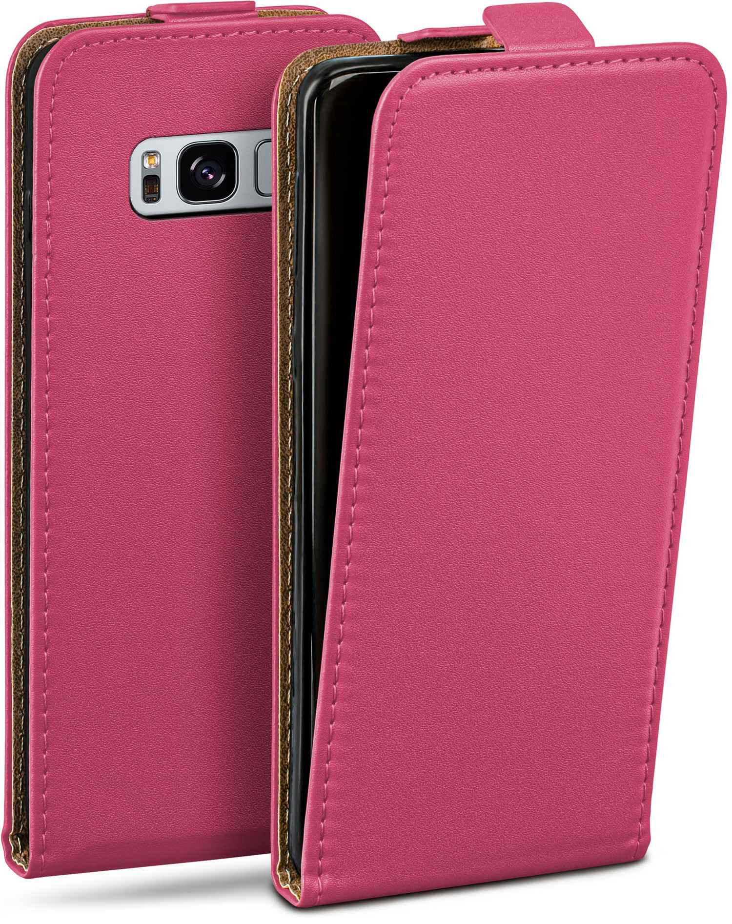 Case, Berry-Fuchsia Flip Cover, MOEX Flip Galaxy S8, Samsung,