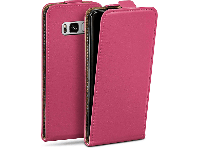 MOEX Galaxy S8, Cover, Berry-Fuchsia Case, Flip Samsung, Flip