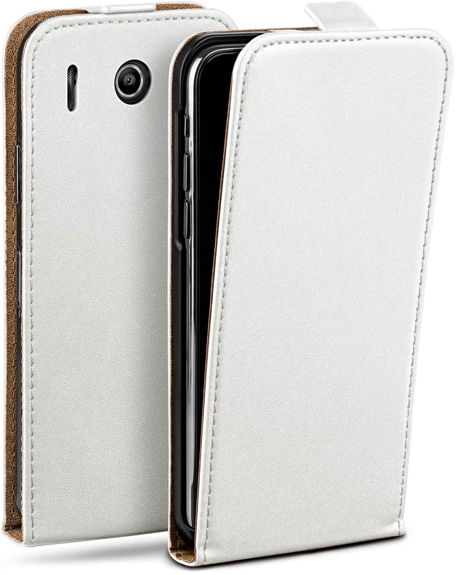 Case, Cover, Flip Ascend Pearl-White G510, MOEX Flip Huawei,
