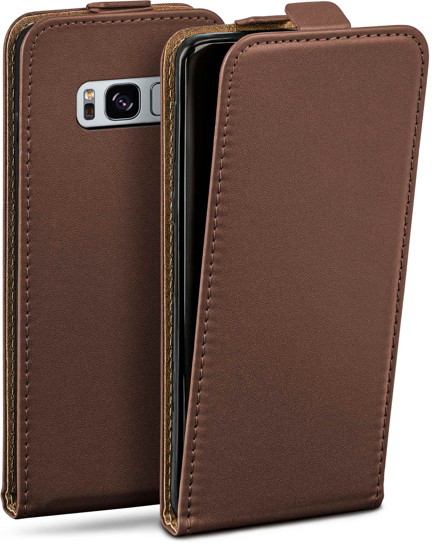 MOEX Flip Samsung, Case, Flip Cover, Galaxy S8, Oxide-Brown