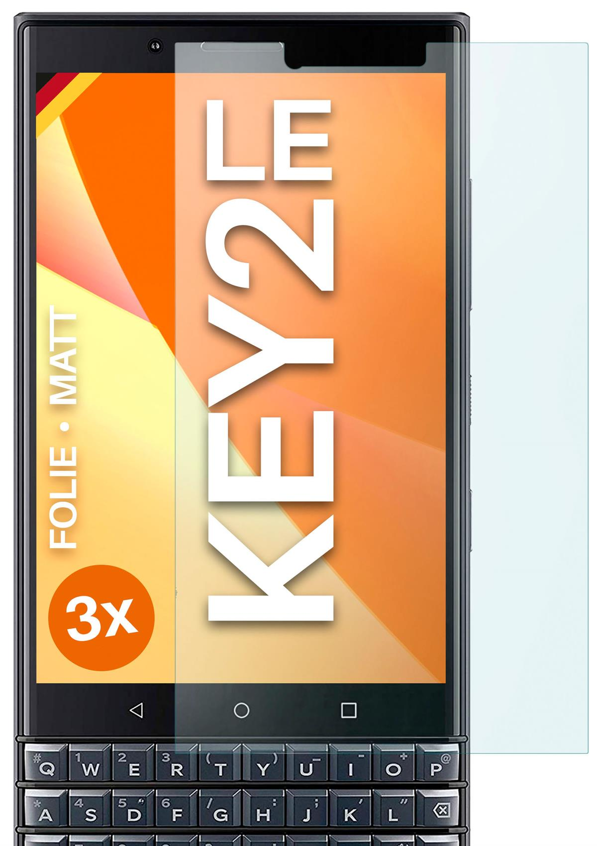 MOEX 3x matt BlackBerry Schutzfolie, KEY2 LE) Displayschutz(für