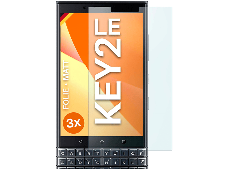 Schutzfolie, 3x Displayschutz(für MOEX LE) matt BlackBerry KEY2