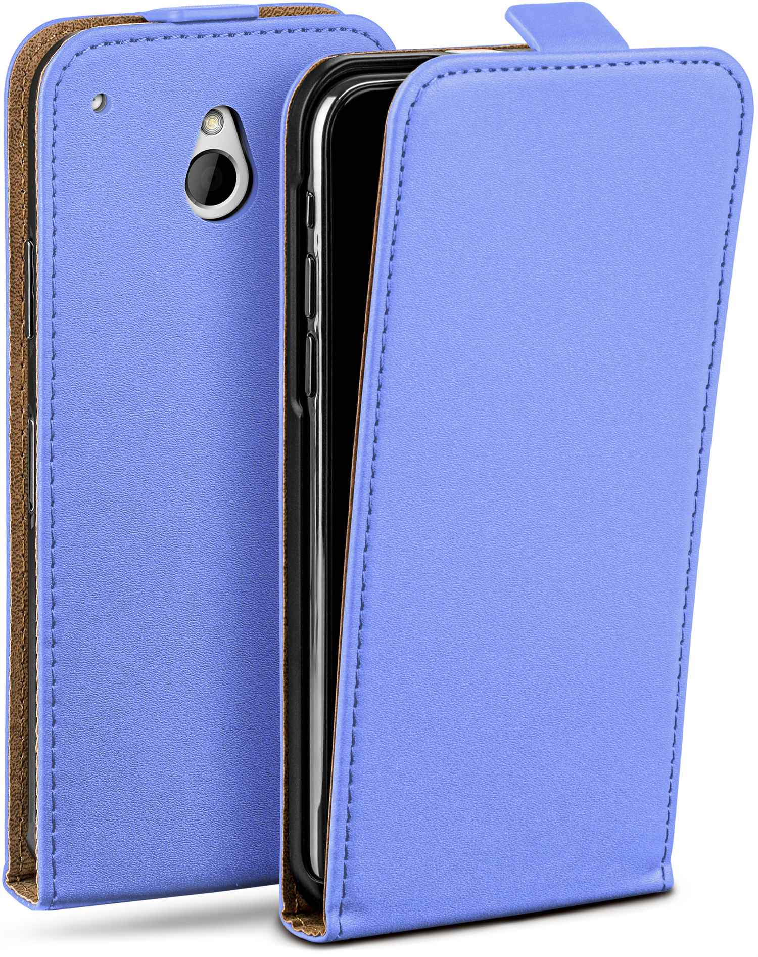 Mini, One MOEX Cover, HTC, Sky-Blue Flip Flip Case,