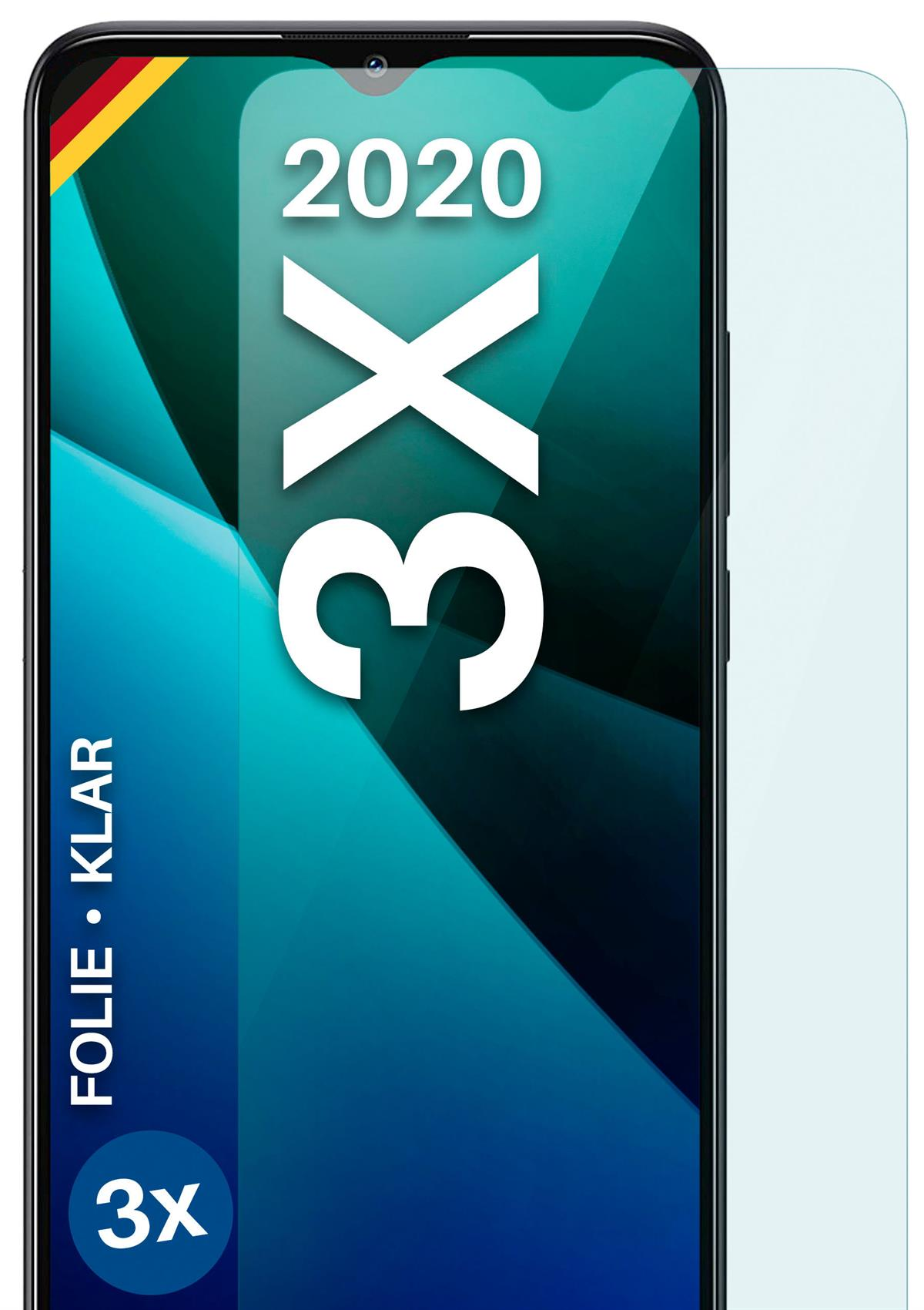 MOEX 3x Schutzfolie, klar Alcatel Displayschutz(für 3X (2020))