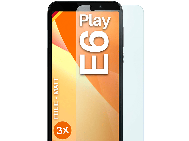 MOEX 3x Schutzfolie, matt Moto Displayschutz(für Motorola Play) E6