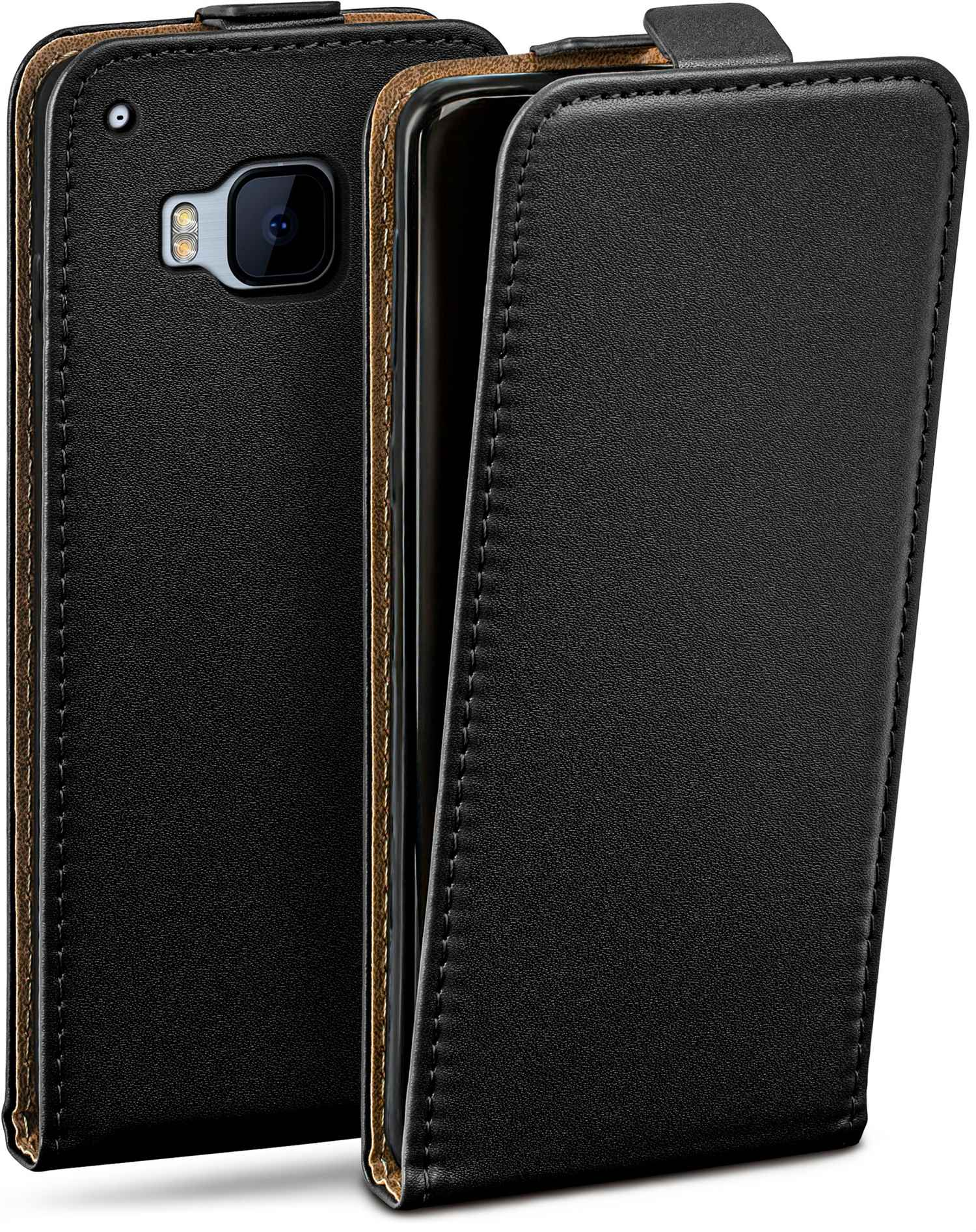 Deep-Black HTC, Flip Cover, M9, Flip MOEX Case, One