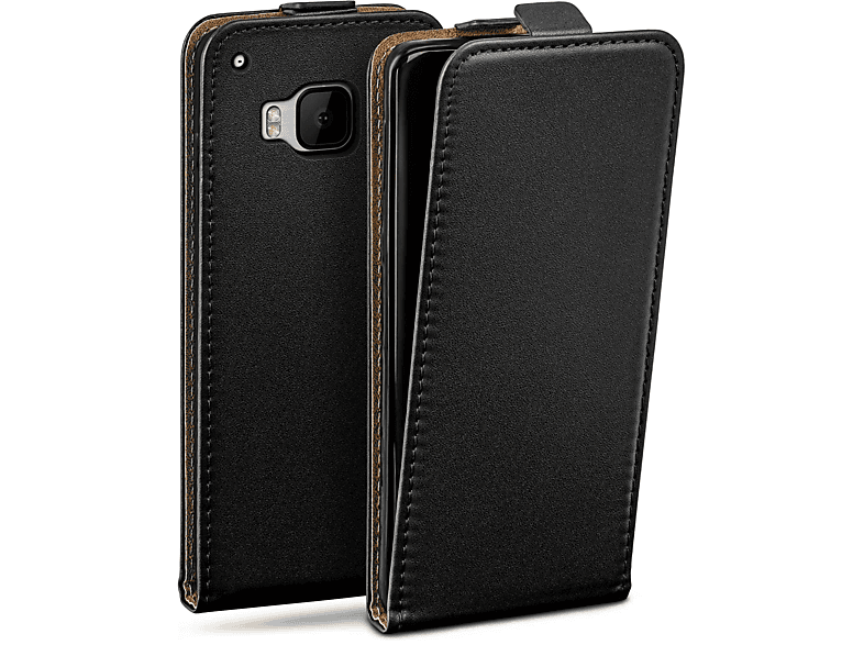 Deep-Black HTC, Flip Cover, M9, Flip MOEX Case, One