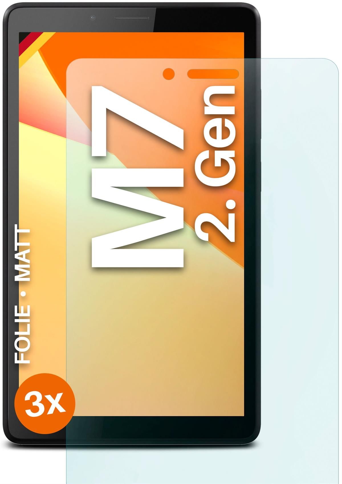 MOEX 3x Schutzfolie, matt Gen.)) (2. Lenovo Tab M7 Displayschutz(für