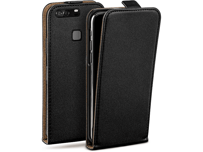 Deep-Black Flip Cover, Flip Case, Huawei, MOEX P9,