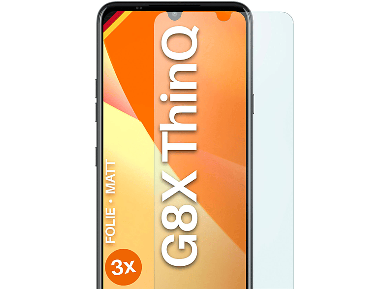 MOEX 3x Schutzfolie, matt Displayschutz(für LG G8X ThinQ)