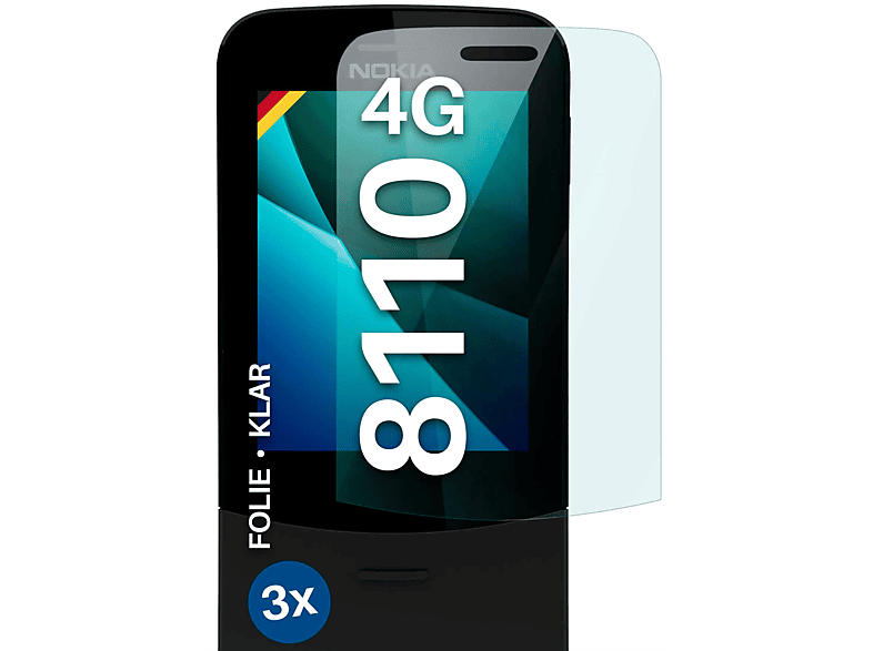 MOEX 4G) Displayschutz(für 3x 8110 Schutzfolie, Nokia klar