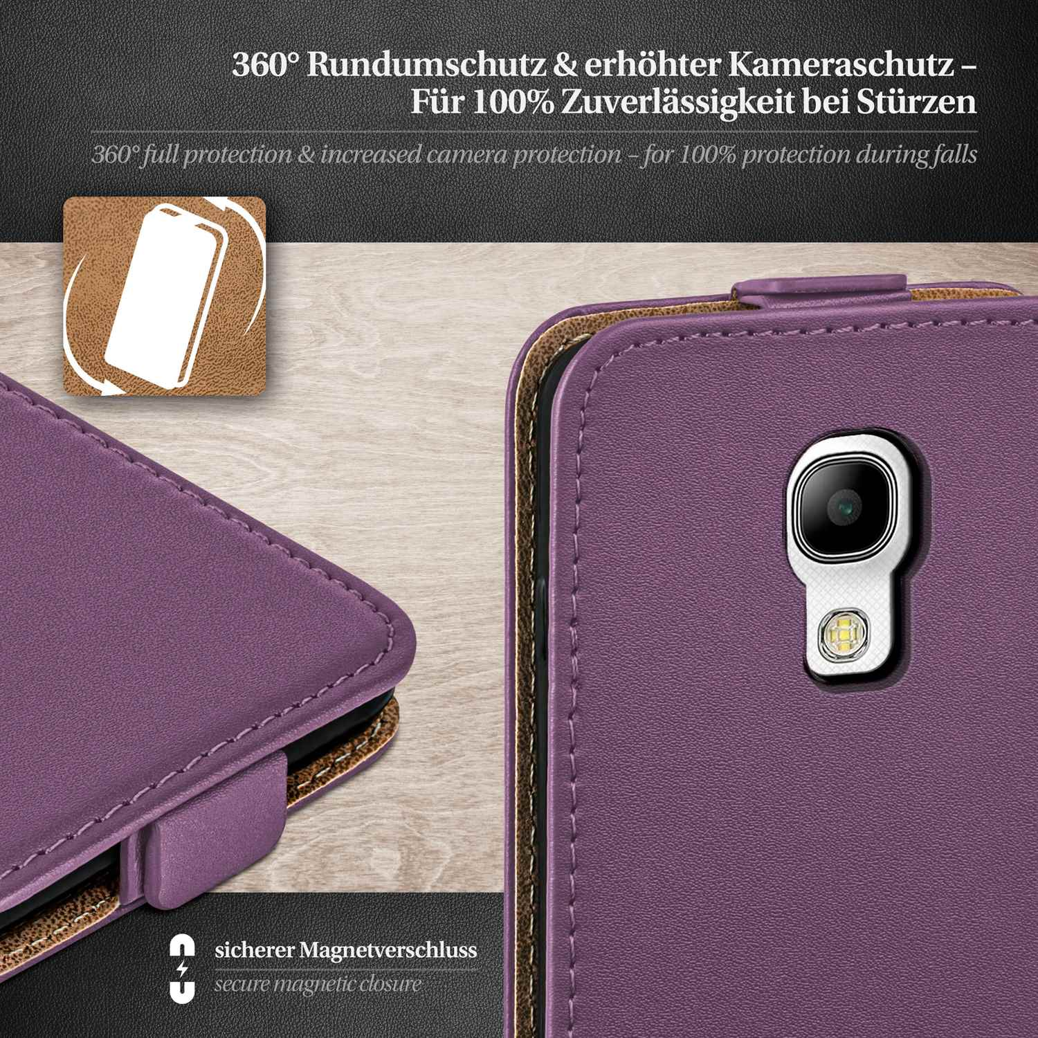 MOEX Flip Case, Flip Cover, Mini, S4 Indigo-Violet Galaxy Samsung
