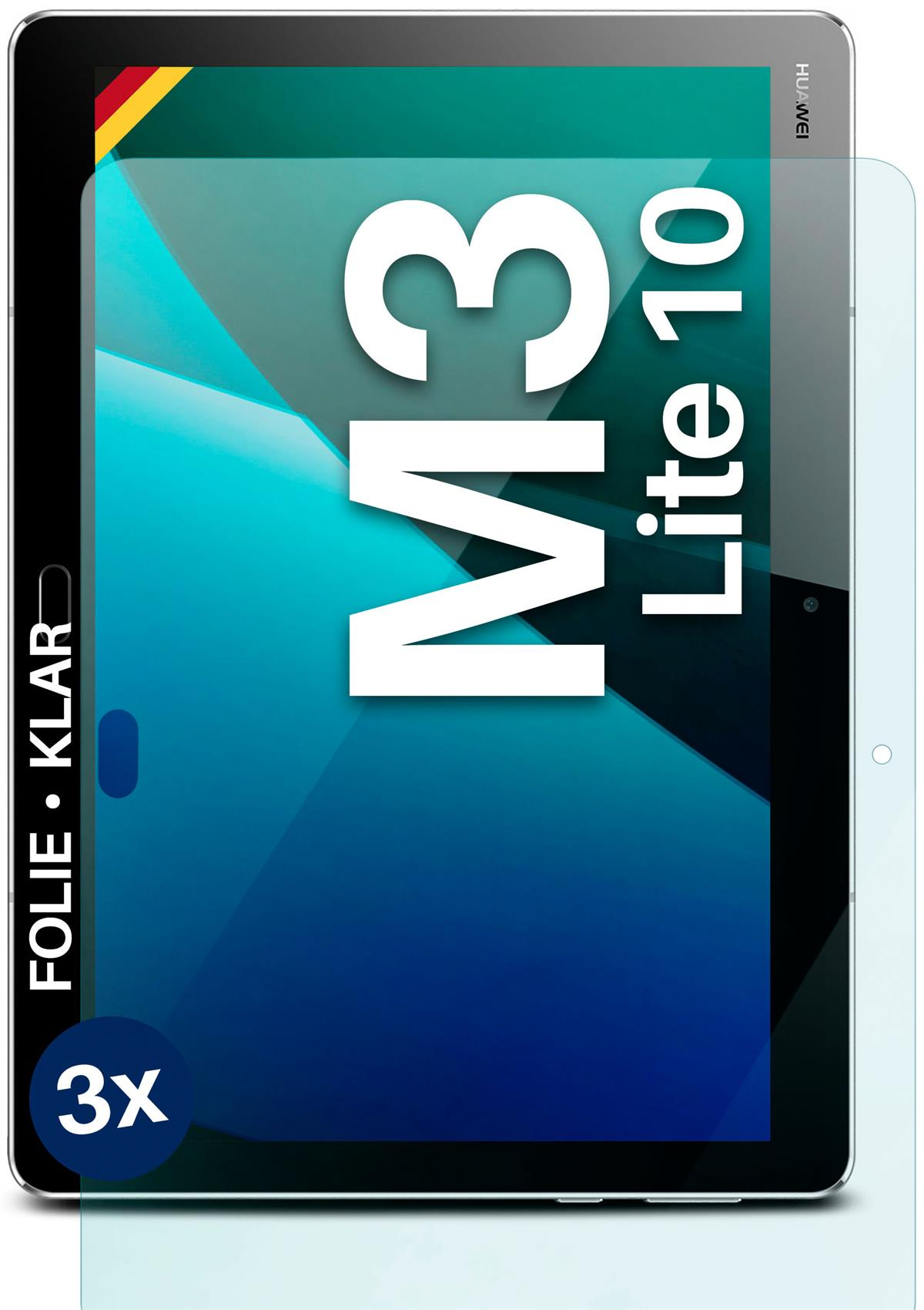 Lite Schutzfolie, MediaPad Huawei MOEX 10) M3 3x klar Displayschutz(für