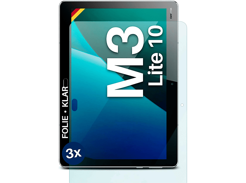 Lite Schutzfolie, MediaPad Huawei MOEX 10) M3 3x klar Displayschutz(für