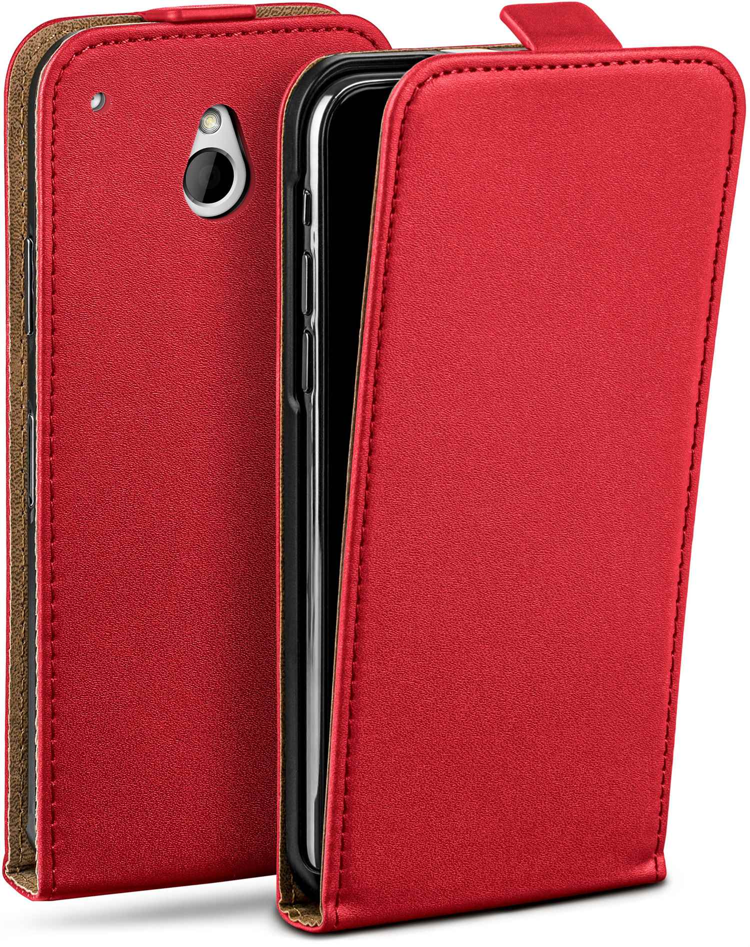 MOEX Flip Case, Flip Cover, Blazing-Red Mini, One HTC