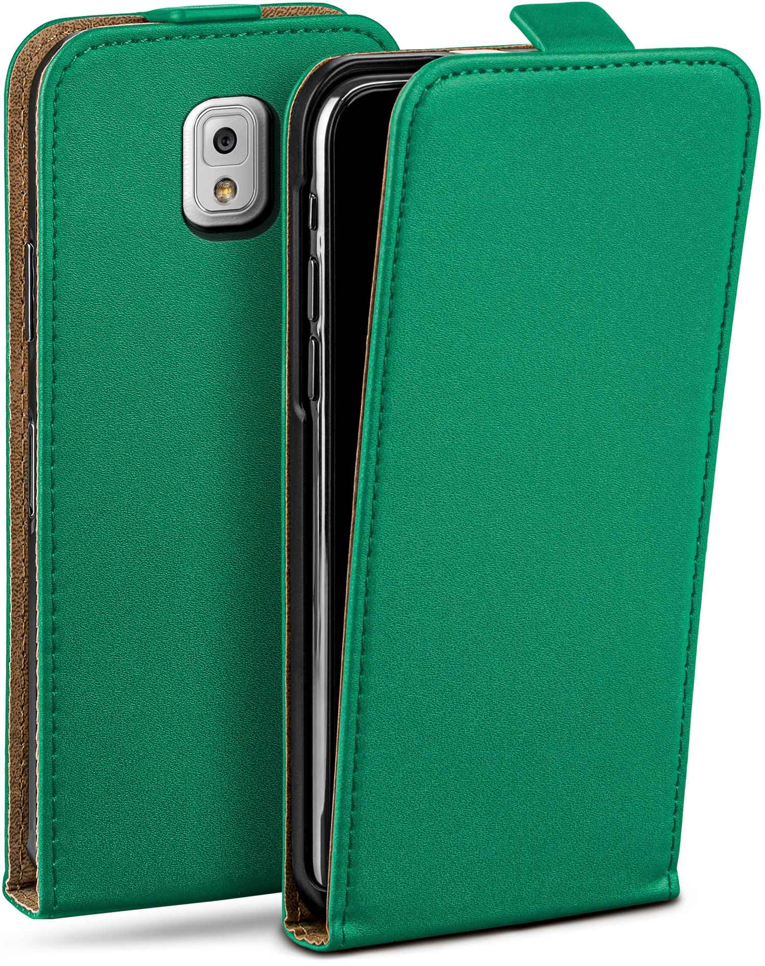 Flip Note Galaxy Emerald-Green 3, Flip Case, Samsung, Cover, MOEX