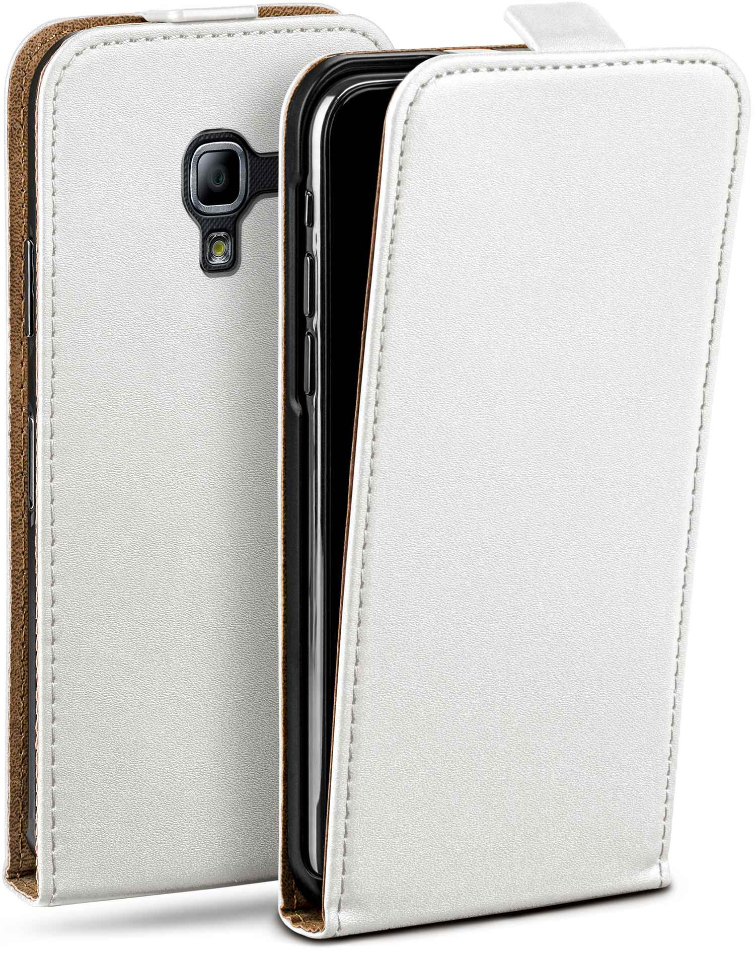 Cover, Flip Samsung, Pearl-White Flip Ace 2, Case, Galaxy MOEX
