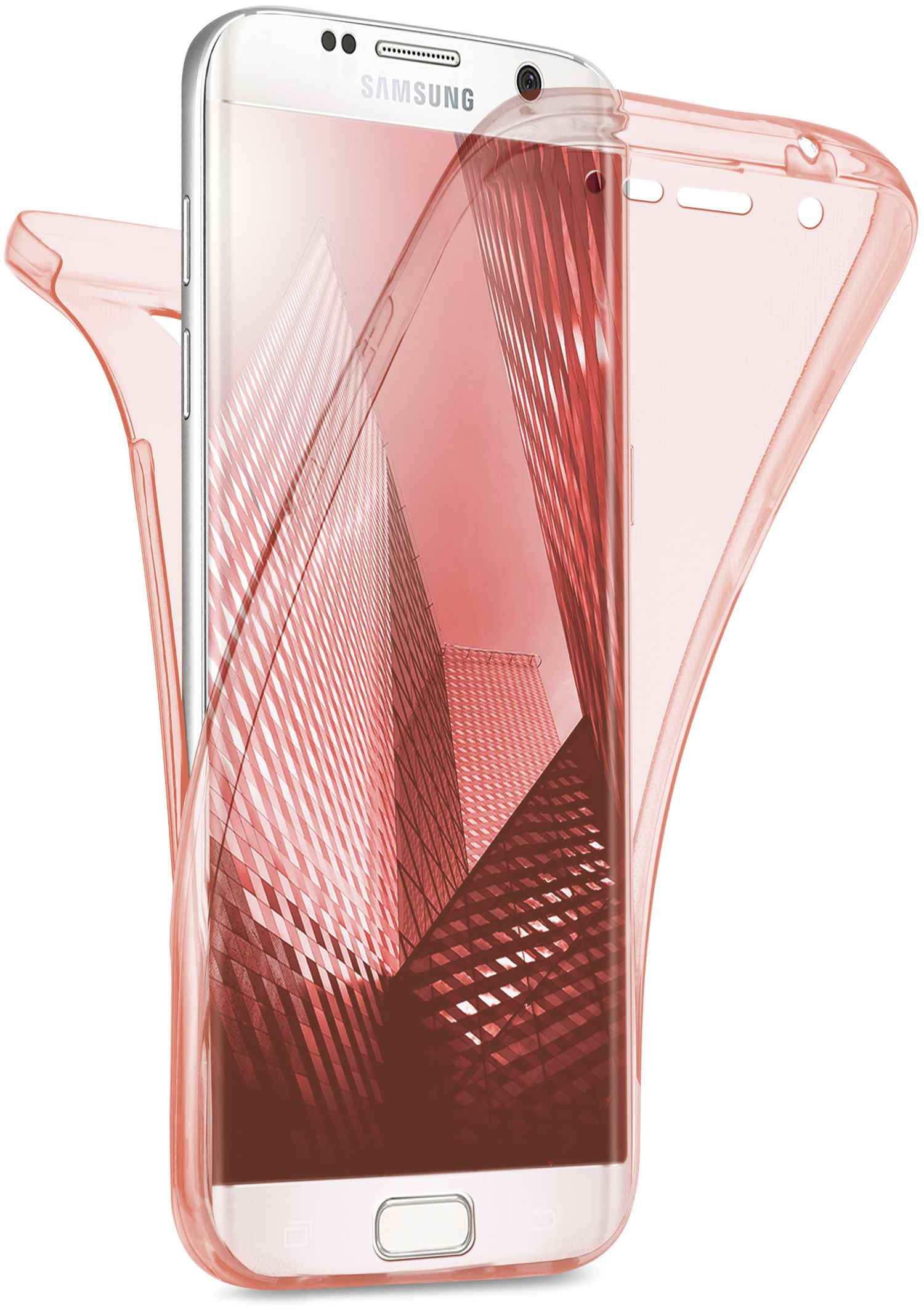 Samsung, Cover, Double Galaxy Full MOEX Case, Rose Edge, S7