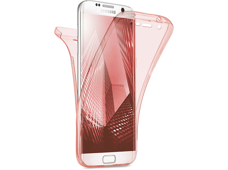 Samsung, Cover, Double Galaxy Full MOEX Case, Rose Edge, S7