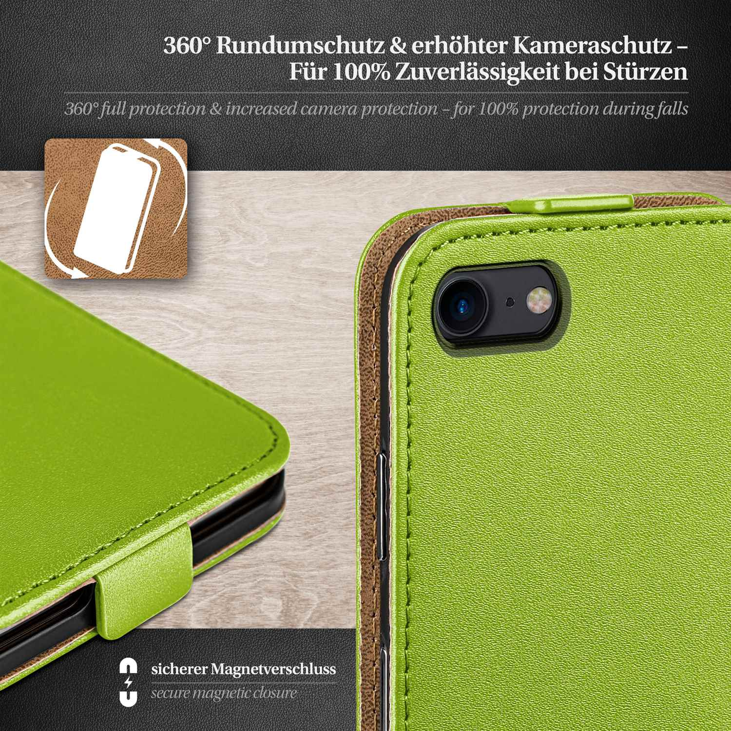 Cover, Flip MOEX Flip Lime-Green 2, Samsung, Case, S Duos Galaxy