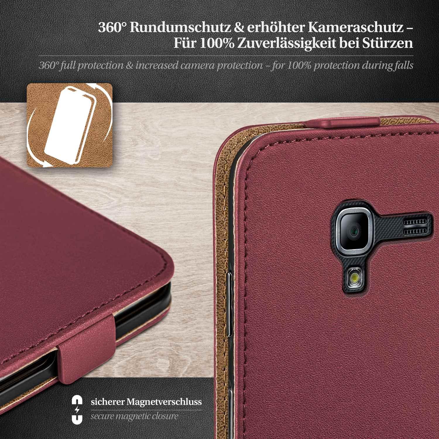 Case, Flip Cover, Samsung, Flip Galaxy MOEX Ace 2, Maroon-Red