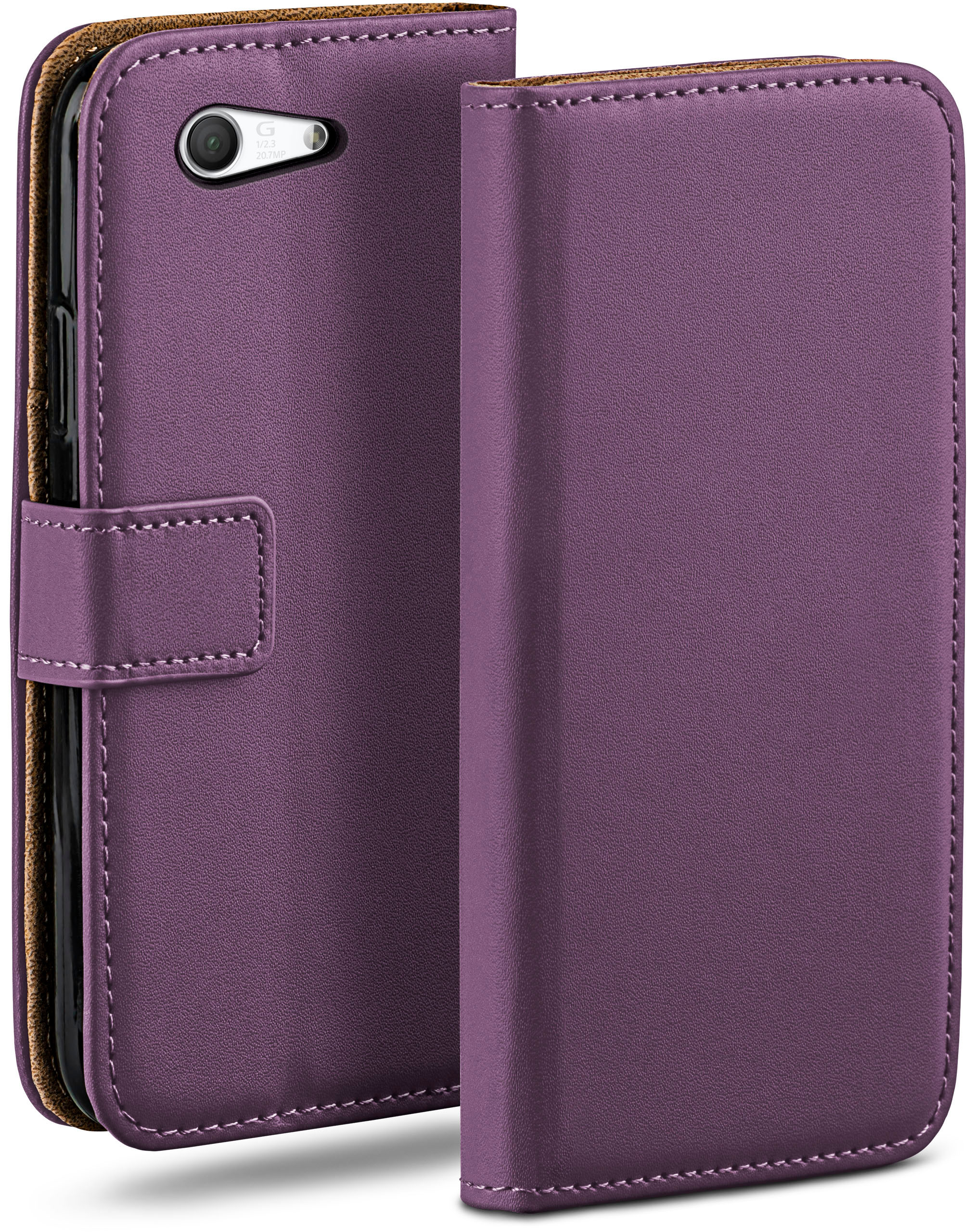 Book Case, MOEX Indigo-Violet Sony, Z3 Bookcover, Xperia Compact,