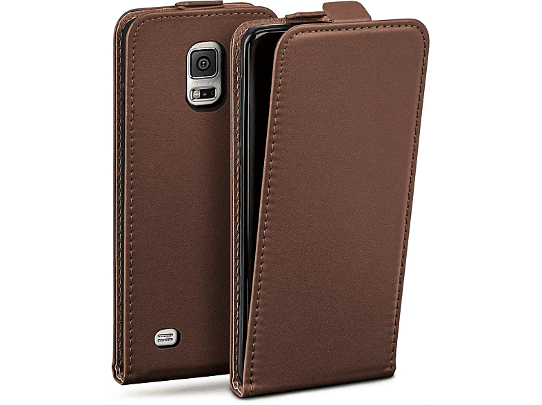 MOEX Flip Case, Flip Cover, Samsung, Mini, S5 Galaxy Oxide-Brown