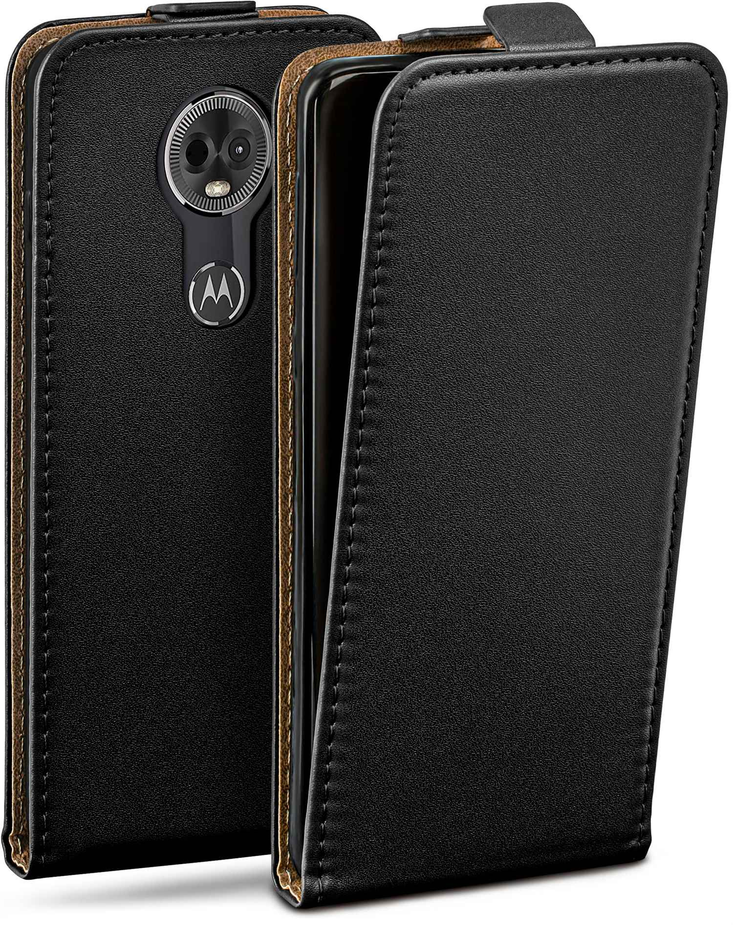 Cover, Motorola, E5 MOEX Case, Deep-Black Moto Flip Flip Plus,