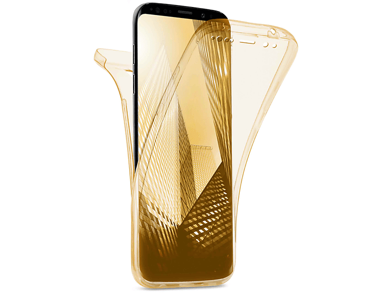 Gold Galaxy MOEX Samsung, Double Cover, S9, Case, Full