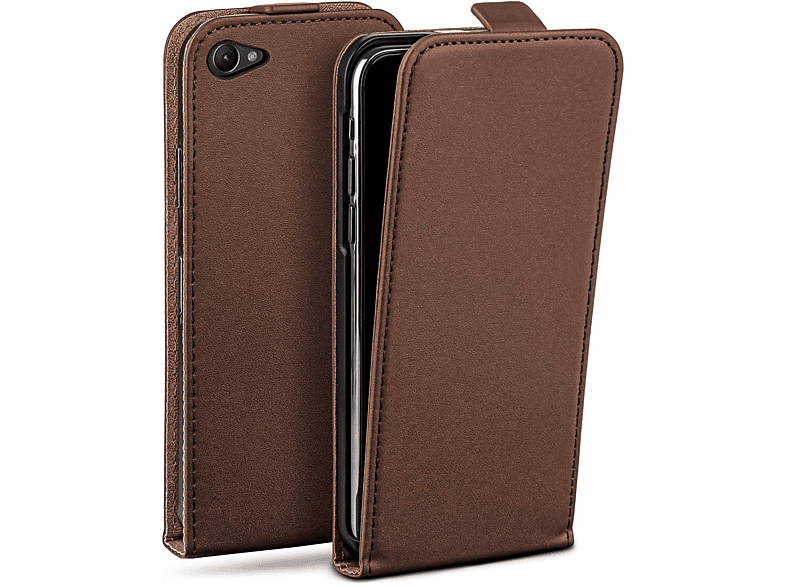 Flip Xperia Compact, Sony, Z1 MOEX Case, Cover, Flip Oxide-Brown