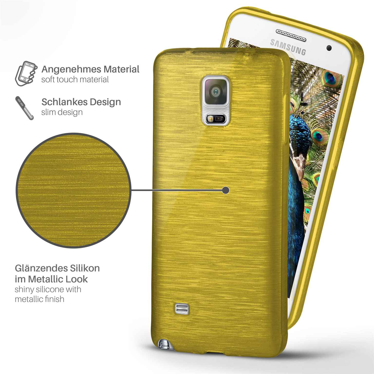 MOEX Brushed Case, Backcover, Samsung, Note Galaxy Lime-Green 4