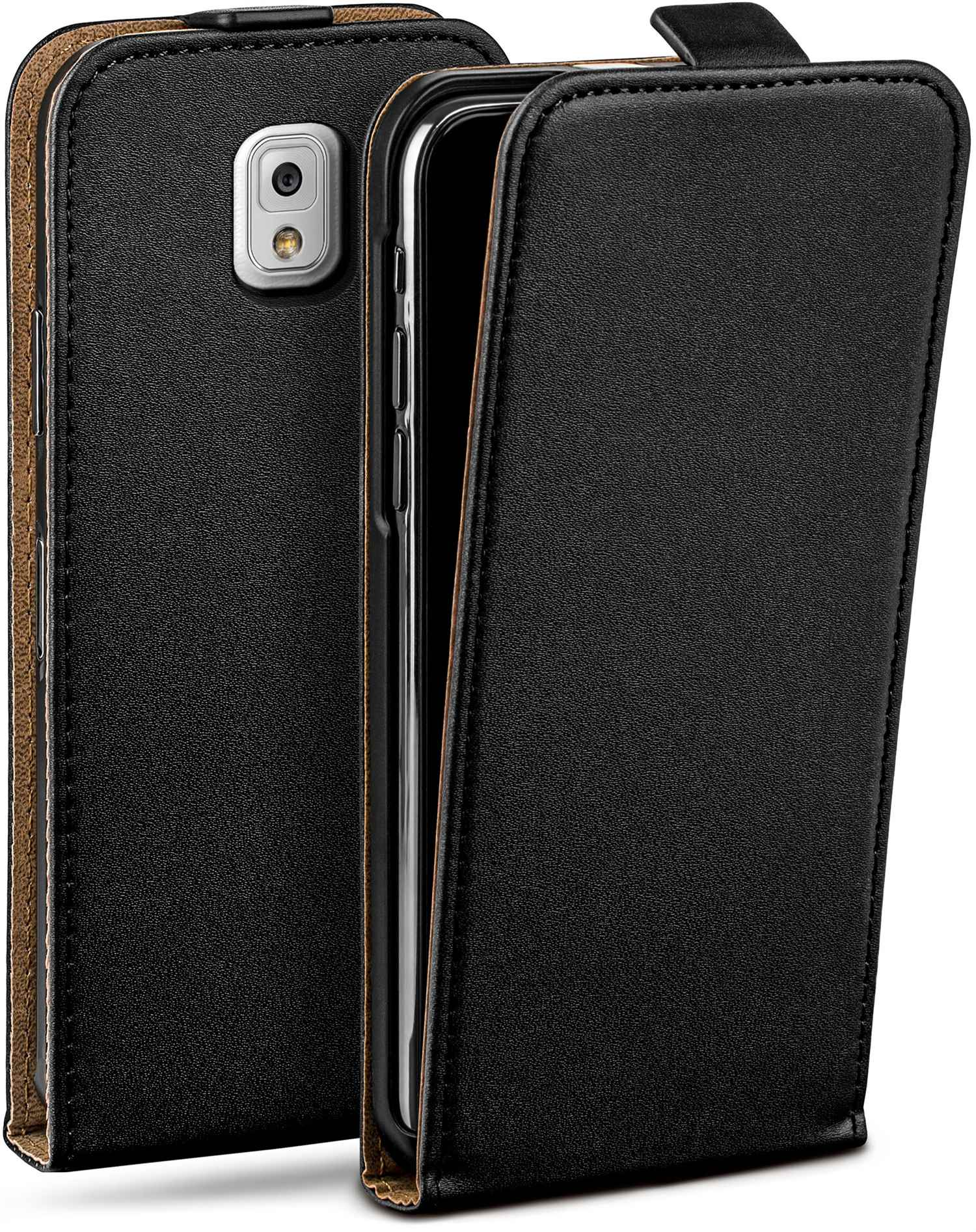 Galaxy Case, Samsung, 3, Cover, Flip MOEX Deep-Black Note Flip
