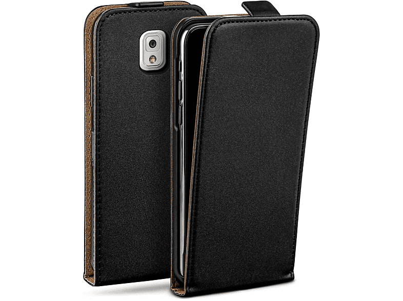 Note Flip Samsung, Deep-Black Galaxy Cover, Case, 3, MOEX Flip