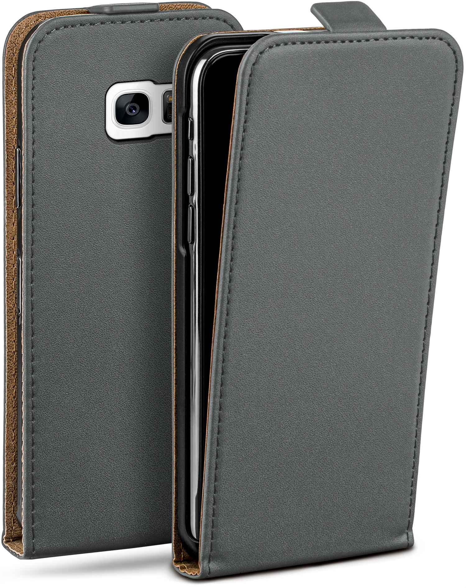 MOEX Flip Case, Flip Galaxy Edge, S7 Samsung, Anthracite-Gray Cover