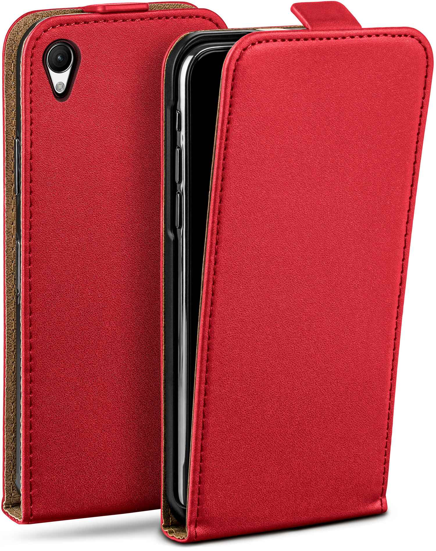 Sony, Xperia Flip Flip Cover, Z1, Blazing-Red MOEX Case,