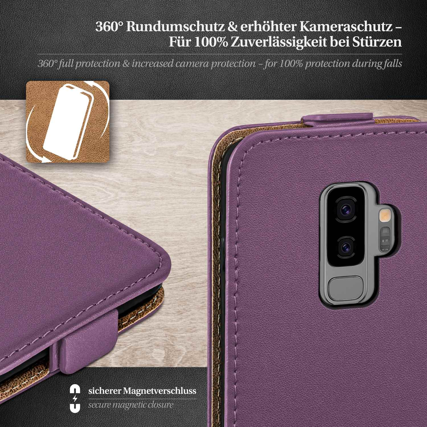MOEX Flip Cover, Galaxy Indigo-Violet Plus, S9 Samsung, Case, Flip